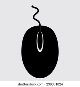 computer mouse icon on a grey background