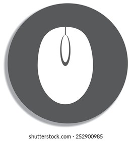 computer mouse icon on a grey background
