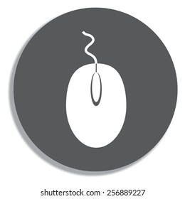computer mouse icon on a grey background