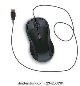 Computer mouse icon. On an isolated background. Realistic image. Made in vector illustration