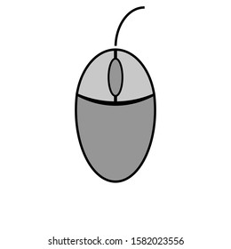 Computer mouse icon on white background. Vector illustration.