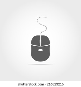 Computer mouse icon on white background