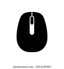 Icono del ratón del ordenador sobre fondo blanco