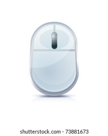 Computer mouse icon on white