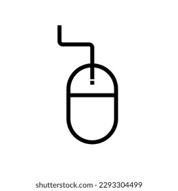 Computer mouse icon. Computer operation. Input device. Vector.