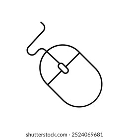 ícone do mouse. Design de estilo de estrutura de tópicos isolado no plano de fundo branco