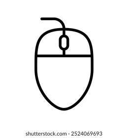 computer mouse icon. Outline style design isolated on white background