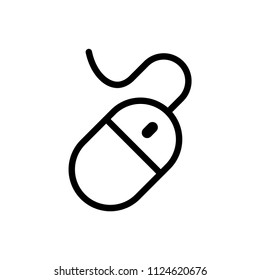 Computer mouse icon, pc cursor symbol. Simple illustration for web or mobile app, flat vector