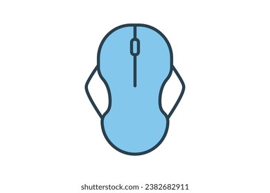 computer mouse icon. icon related to device, computer technology. Flat line icon style. Simple vector design editable
