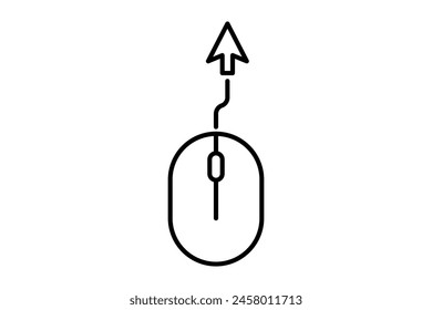 computer mouse icon. icon related to computer. suitable for web site, app, user interfaces, printable etc. line icon style. simple vector design editable