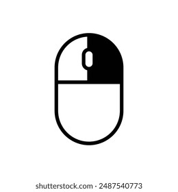 computer mouse icon, right click computer mouse cursor, mouse pointer outline style