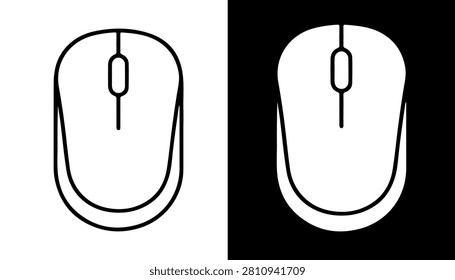 Computer Mouse Icon Scroll Wheel Vector Illustration
