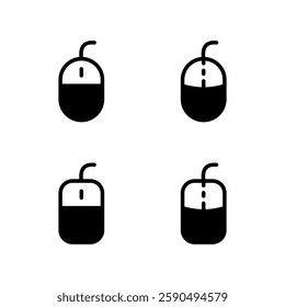 Computer mouse icon set. Mouse icon.