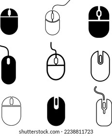Computermaus-Symbol auf weißem Hintergrund..eps