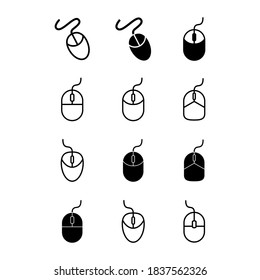 Computer Mouse Icon Set Vector