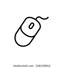 Computer Mouse Icon Sign Vector Isolated on White Artboard