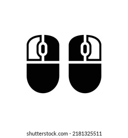 Computer Mouse Icon Sign Vector Isolated on White Artboard