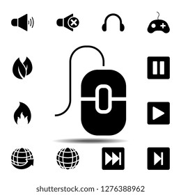 computer mouse icon. Simple glyph vector element of web, minimalistic icons set for UI and UX, website or mobile application