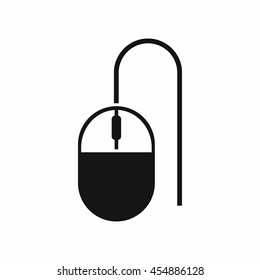 Computer mouse icon in simple style isolated vector illustration