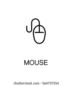 Computer mouse icon. Single high quality outline symbol for web design or mobile app. Thin line sign for design logo. Black outline pictogram on white background