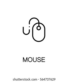 Computer mouse icon. Single high quality outline symbol for web design or mobile app. Thin line sign for design logo. Black outline pictogram on white background