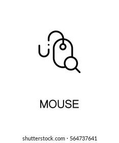 Computer mouse icon. Single high quality outline symbol for web design or mobile app. Thin line sign for design logo. Black outline pictogram on white background