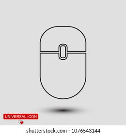  Computer mouse icon, stock vector illustration flat design style