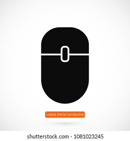  Computer mouse icon, stock vector illustration flat design style