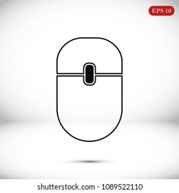  Computer mouse icon, stock vector illustration flat design style

