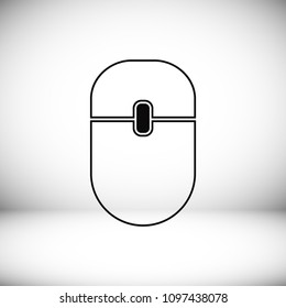  Computer mouse icon, stock vector illustration flat design style

