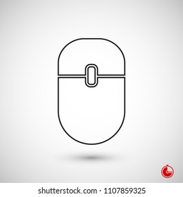  Computer mouse icon, stock vector illustration flat design style