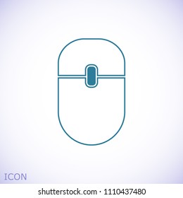  Computer mouse icon, stock vector illustration flat design style

