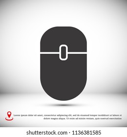  Computer mouse icon, stock vector illustration flat design style