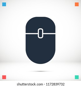  Computer mouse icon, stock vector illustration flat design style