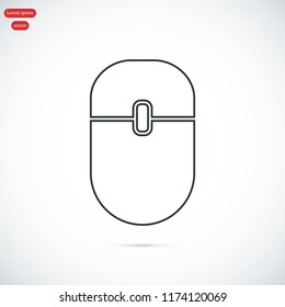  Computer mouse icon, stock vector illustration flat design style