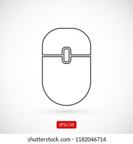  Computer mouse icon, stock vector illustration flat design style