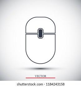  Computer mouse icon, stock vector illustration flat design style

