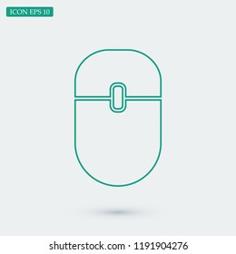  Computer mouse icon, stock vector illustration flat design style