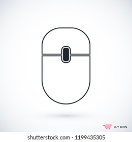  Computer mouse icon, stock vector illustration flat design style

