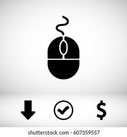 computer mouse icon stock vector illustration