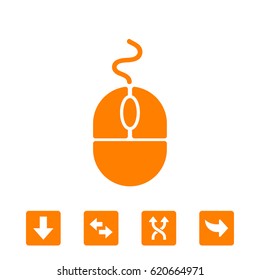 computer mouse icon stock vector illustration