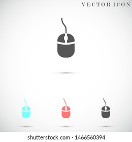 Computer Mouse Icon Symbol. Computer Mouse hand arrow hourglass Icon. Computer Mouse Vector Illustration Click vector icon .Computer Mouse Modern simple flat vector illustration for web site or mobile