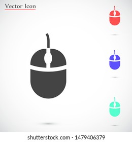 Computer Mouse Icon Symbol. Computer Mouse hand arrow hourglass Icon. Computer Mouse Vector Illustration Click vector icon .Computer Mouse Modern simple flat vector illustration for web site or mobile