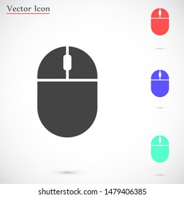 Computer Mouse Icon Symbol. Computer Mouse hand arrow hourglass Icon. Computer Mouse Vector Illustration Click vector icon .Computer Mouse Modern simple flat vector illustration for web site or mobile