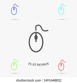 Computer Mouse Icon Symbol. Computer Mouse hand arrow hourglass Icon. Computer Mouse Vector Illustration Click vector icon .Computer Mouse Modern simple flat vector illustration for web site or mobile