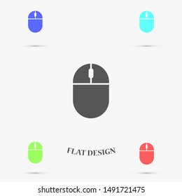 Computer Mouse Icon Symbol. Computer Mouse hand arrow hourglass Icon. Computer Mouse Vector Illustration Click vector icon .Computer Mouse Modern simple flat vector illustration for web site or mobile