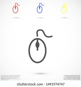 Computer Mouse Icon Symbol. Computer Mouse hand arrow hourglass Icon. Computer Mouse Vector Illustration Click vector icon .Computer Mouse Modern simple flat vector illustration for web site or mobile