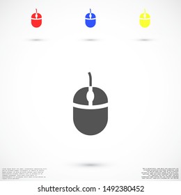 Computer Mouse Icon Symbol. Computer Mouse hand arrow hourglass Icon. Computer Mouse Vector Illustration Click vector icon .Computer Mouse Modern simple flat vector illustration for web site or mobile