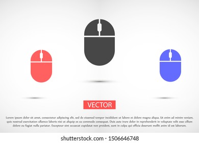 Computer Mouse Icon Symbol. Computer Mouse hand arrow hourglass Icon. Computer Mouse Vector Illustration Click vector icon .Computer Mouse Modern simple flat