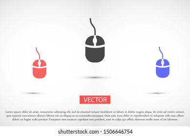 Computer Mouse Icon Symbol. Computer Mouse hand arrow hourglass Icon. Computer Mouse Vector Illustration Click vector icon .Computer Mouse Modern simple flat